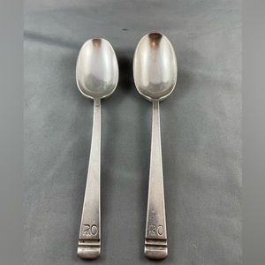 Vintage P & O Cruise Lines Ocean Liner spoons 
Length 7 1-8” inches